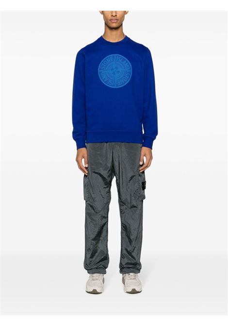 felpa Industrial One in cotone blu elettrico STONE ISLAND | 791566559V0022
